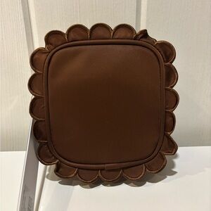 Stoney Clover Lane Scalloped Mini Pouch - Espresso Brown